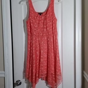 Pink Lace Floral Dress